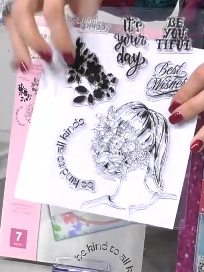 Step 3: Colour the hair on the stamped image using alcohol markers. Use lighter and darker shades to create dimension 