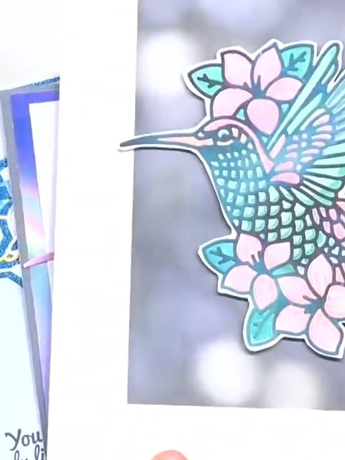 Step 1: Use the stencil and die set to create your card outline. Position the stencil on white cardstock and use it as