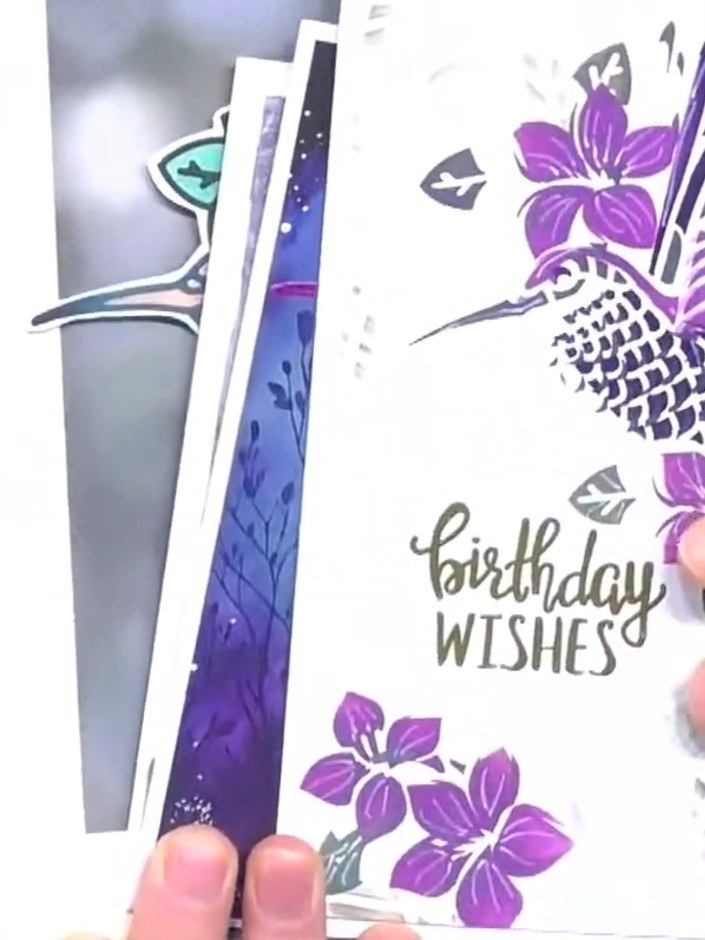 Step 5: Ink the stencil system with your chosen colours. Select from the range of vibrant ink pads available, includin