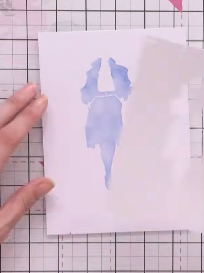 Step 4: Remove the first stencil and position the second stencil directly beside where the first one was. Apply the sa