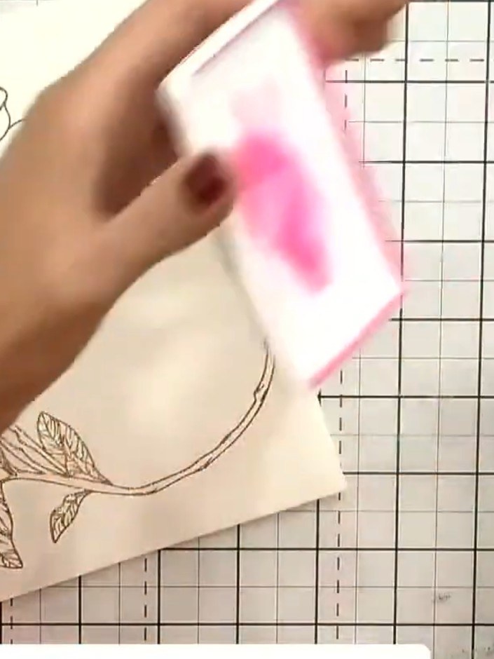 Step 1: Select a page from the watercolour hot foiled book. Fold along the perforation line and carefully tear the pag