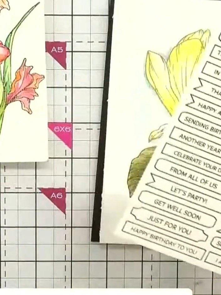 Step 1: Select a pre-painted watercolour image from the hot foiled book. Choose your favourite design from the collect