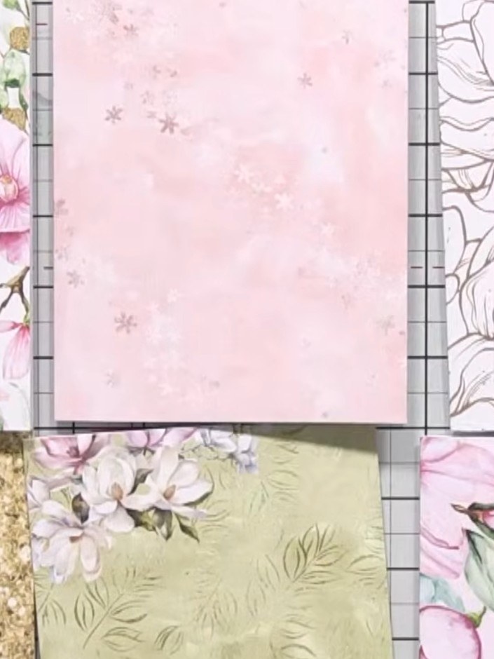 Step 3: Place one decorative topper onto each card blank. Position the toppers centrally or slightly off-centre as des