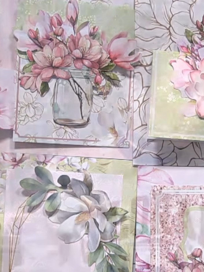 Magnolia Creator Card Kit – sechs Kartenkompositionen - the finished project