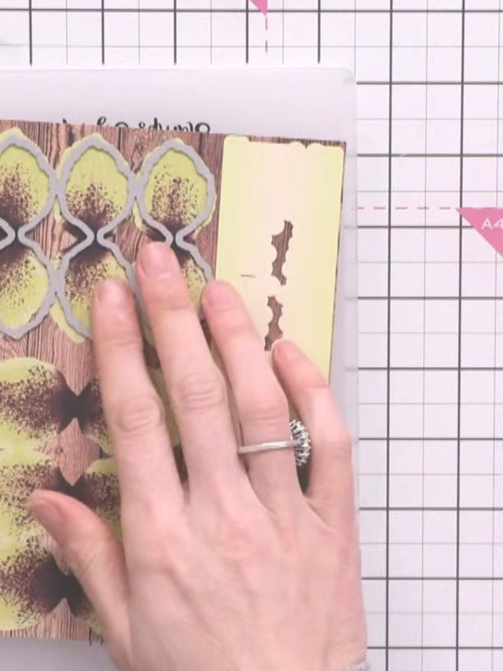 Step 2: Place the preprinted Hellebore flower paper onto the die plate, ensuring the design aligns correctly. If the a
