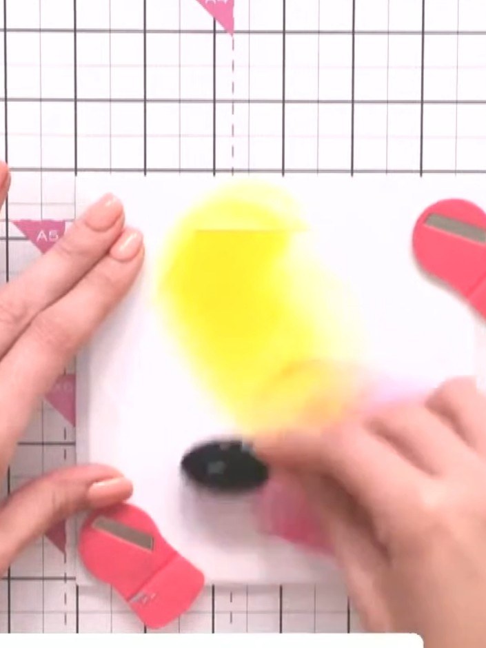 Step 1: Cut a piece of white card to your desired size and place it on your glass mat. Position the card ready for ble