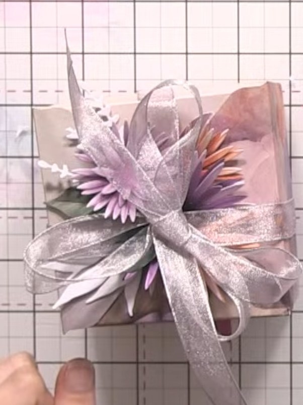 4x4 Geschenkbox mit Blumendeko - the finished project