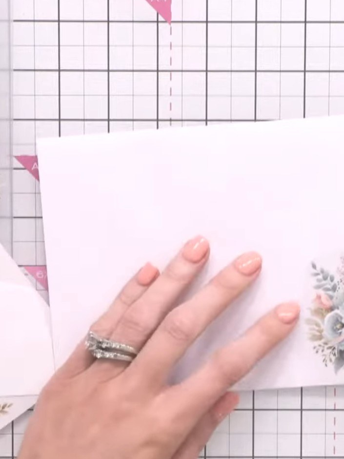 Step 2: Carefully peel away the transparent carrier sheet from the rub-on transfer to reveal the floral image on your 