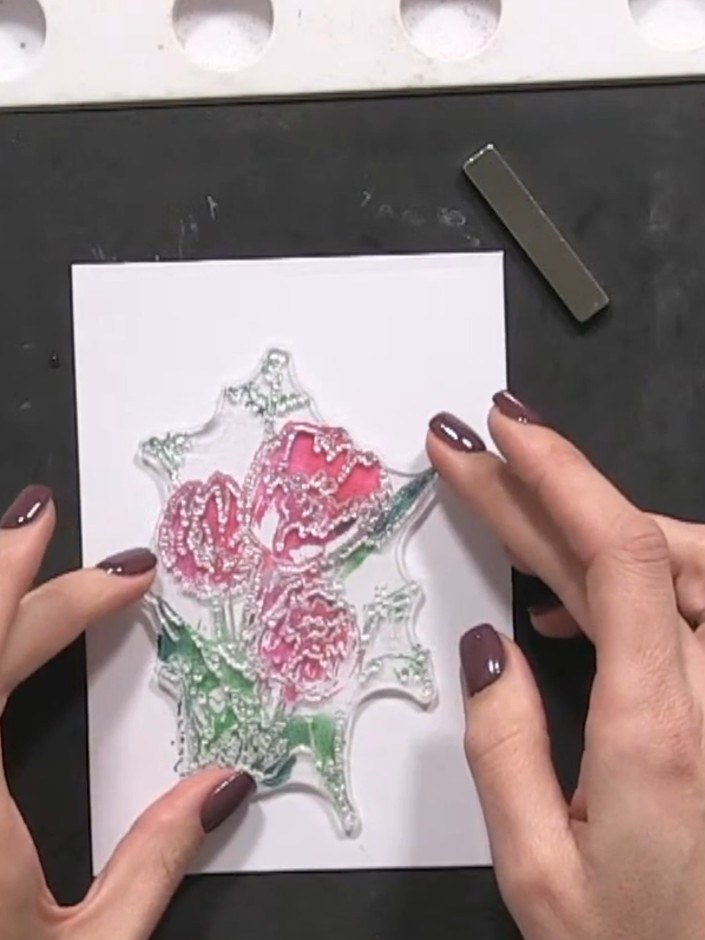 Step 8: Clean the stamp thoroughly to remove all ink. Ensure the lamination carrier sheet is completely dry before pro