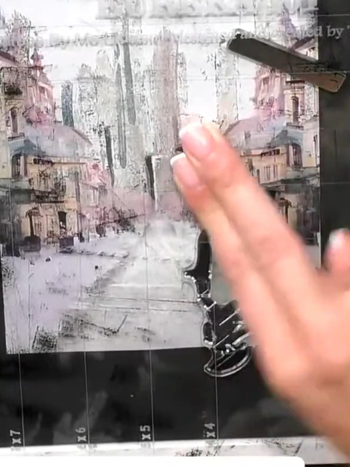 Step 7: Add white gel pen highlights to one side of the silhouette figure to suggest light direction and create dimens