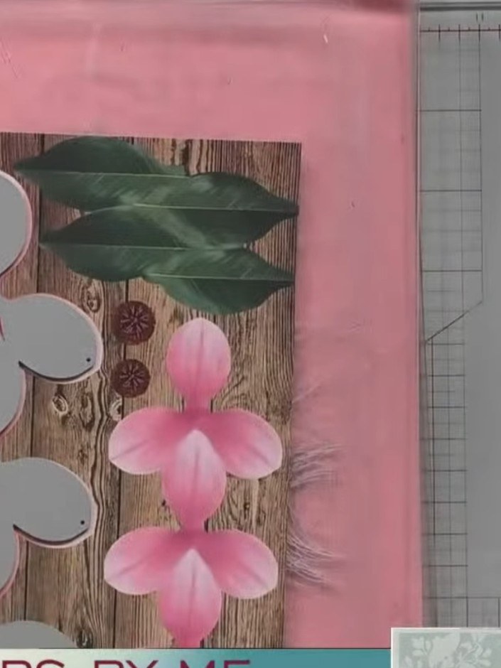 Step 4: Pop out the three large petal pieces and the separate circle pieces from the die-cut sheet. These pieces are n