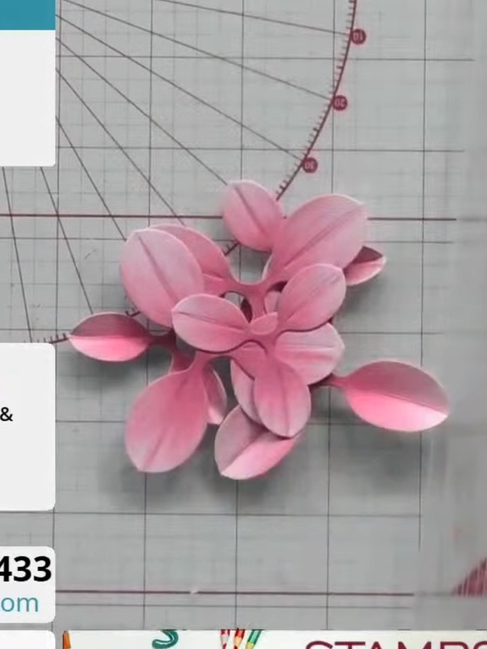 3D-Karte mit Southern Magnolia Blüte - the finished project