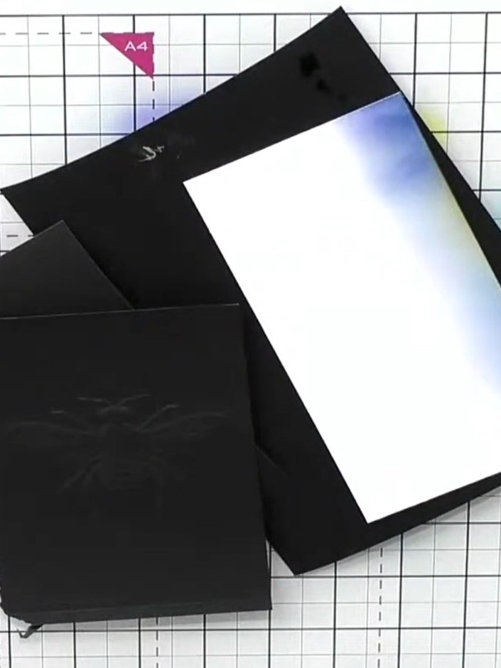 Step 5: Carefully remove the card from the embossing folder. The embossed design should now be visible on the white ca