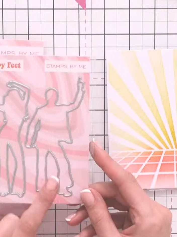 Step 9: Choose your sentiment from the stamp set and stamp it onto your card. Position it in your desired location to 