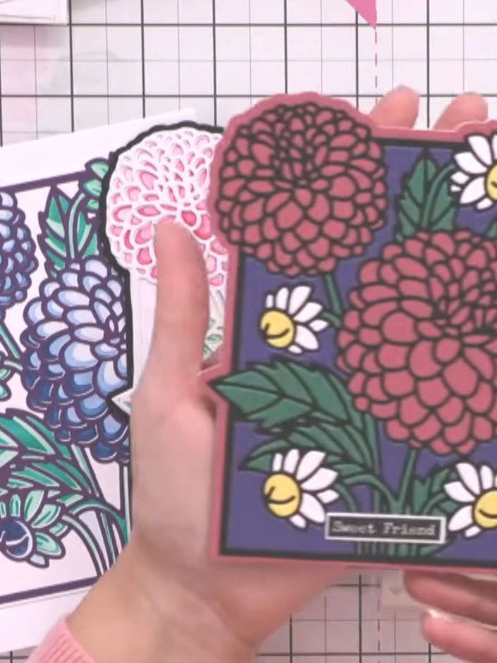 Step 5: Use the coordinating die from the Perfect Bloom set to cut out the exterior decorative shape of your stencille
