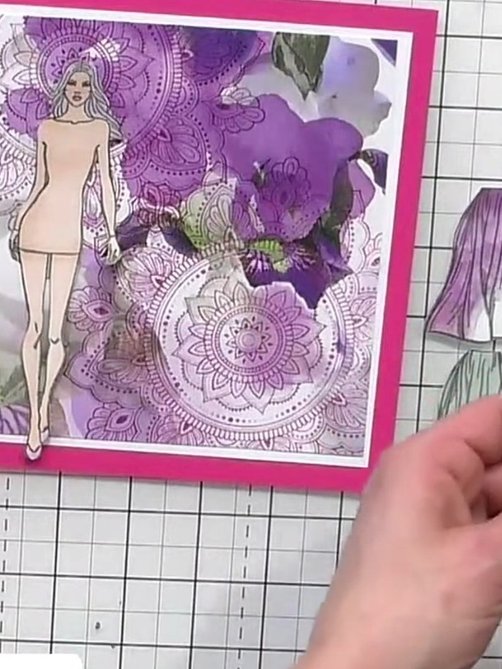Step 6: Stamp the clothing pieces (tops, skirts, and dresses) from the Get Ready with Me stamp set onto your chosen de