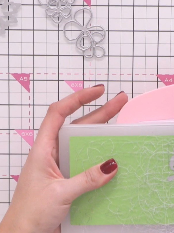 Step 3: Use a blending tool with green ink to add colour to the tips and edges of your green die-cut leaves for dimens