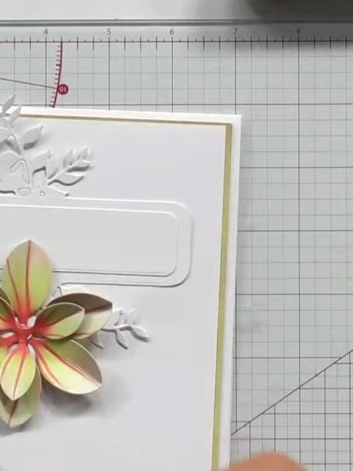 Step 1: Select a pre-painted mount from the Stamps By Me Vintage Frames Paper Bundle. The mount features an embossed f