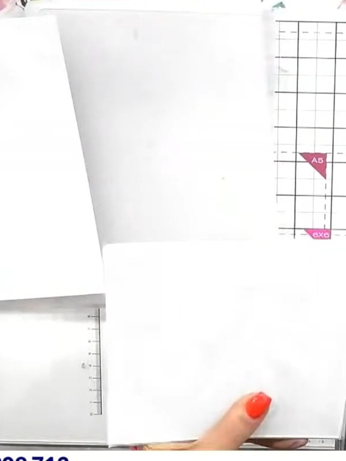 Step 1: Cut your card stock to approximately 5 by 7 inches using a trimmer and cutting mat with grid lines for accurat