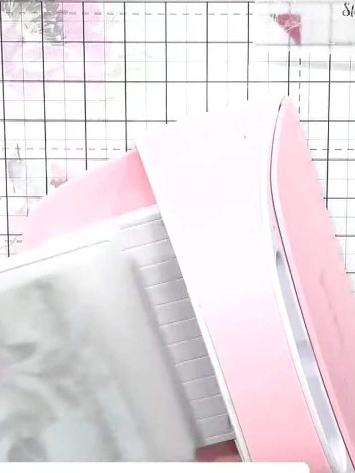 Step 2: Run the painted mount through your embossing machine to create the raised dimensional effect from the stencil 