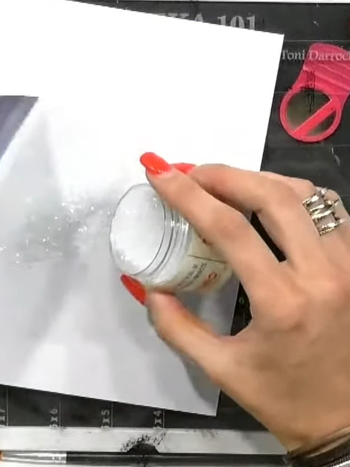 Step 10: Allow the glue to dry completely. Once dry, adhere the finished layered fern piece to your card base to comple