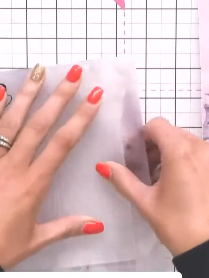 Step 2: Place the vellum with the embossed Bride and Groom design between the plates of your embossing folder. Run the