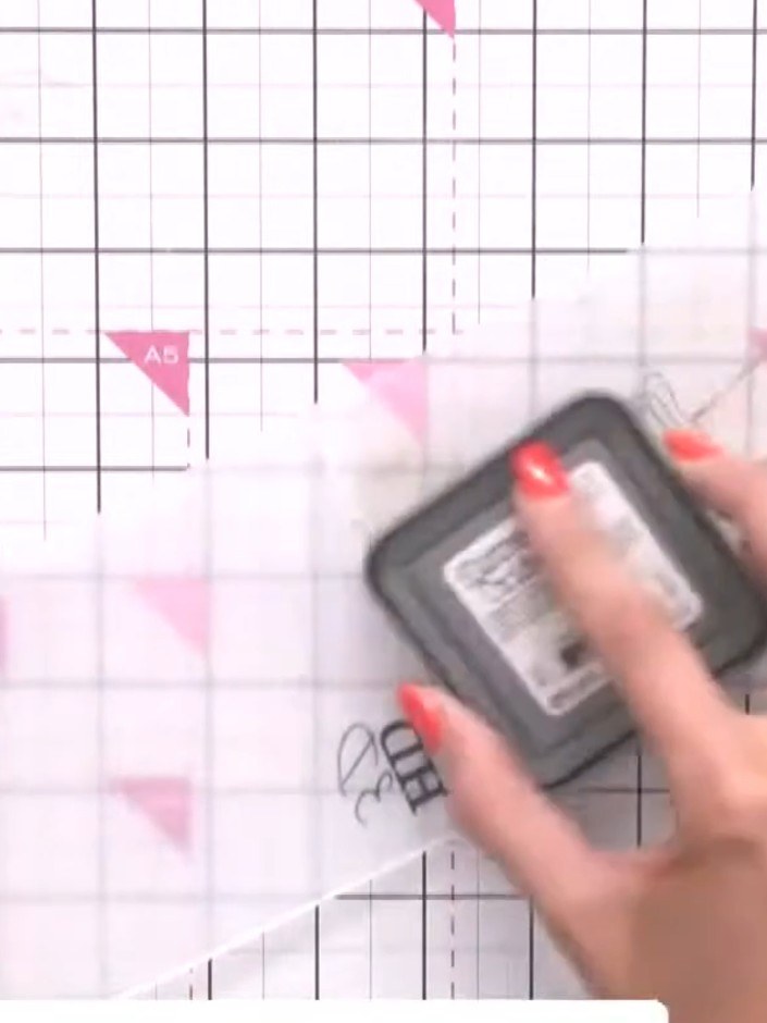 Step 2: Apply blue oxide ink to one side of the embossing folder using an ink pad. This adds colour variation to your 