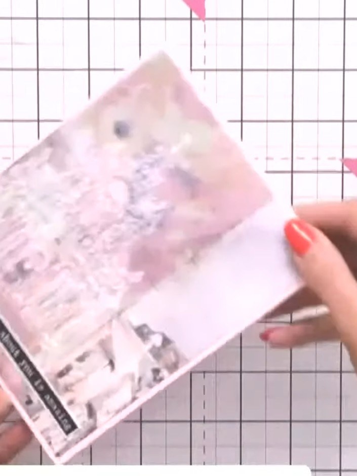 Step 6: Add a sentiment to the base of the card. Choose a phrase such as 'Everything about you is amazing' or similar 