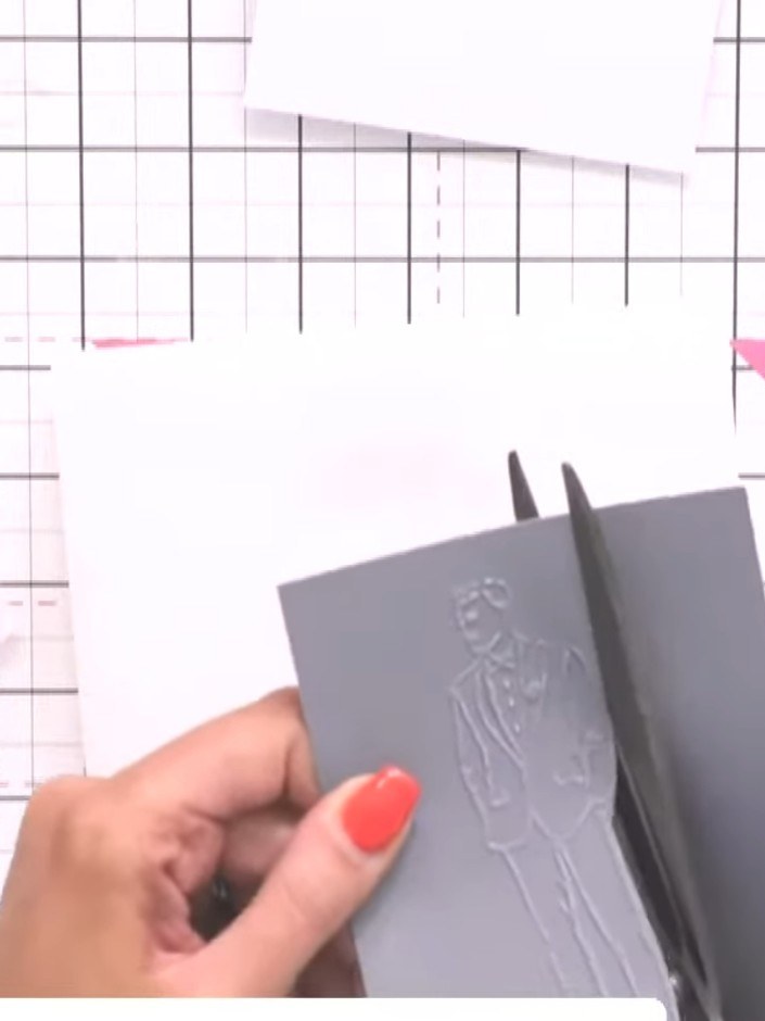 Step 4: Take a white ink pad and gently tap or swipe it over the top of the fussy-cut Jasper image to bring back the e