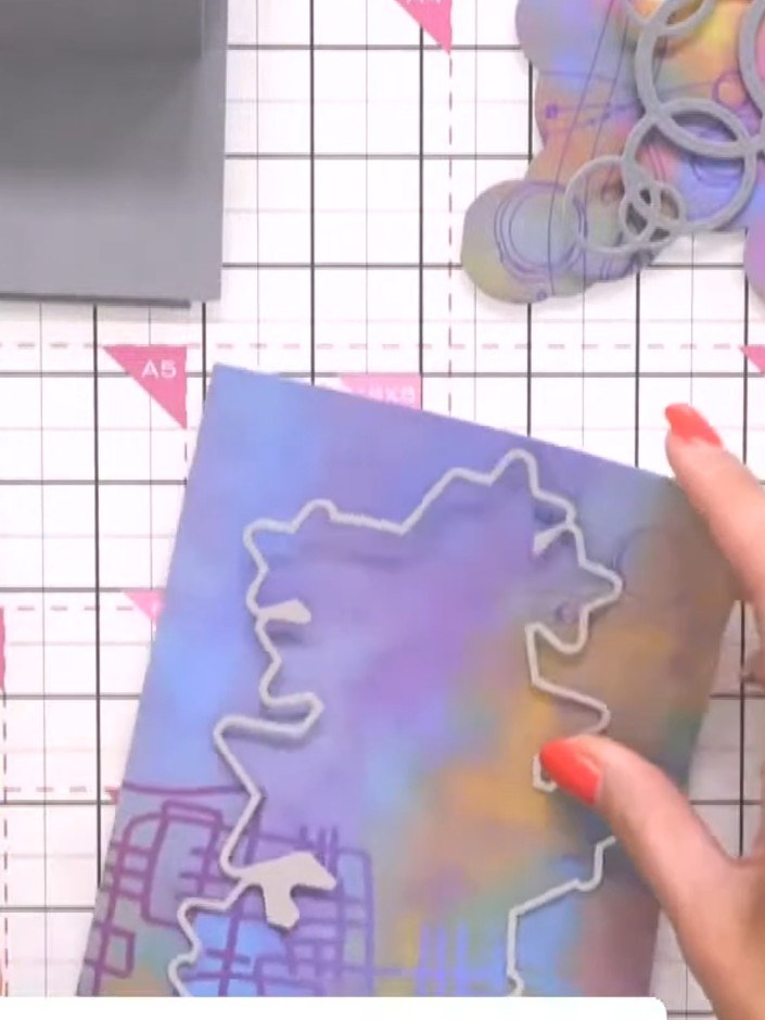 Step 1: Cut the star design from grey card stock using your die-cutting machine. Use the star die from the plate die s