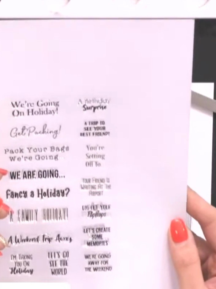 Step 3: Stamp or write your hidden message in the centre of the tag using the holiday-themed stamps or a white gel pen