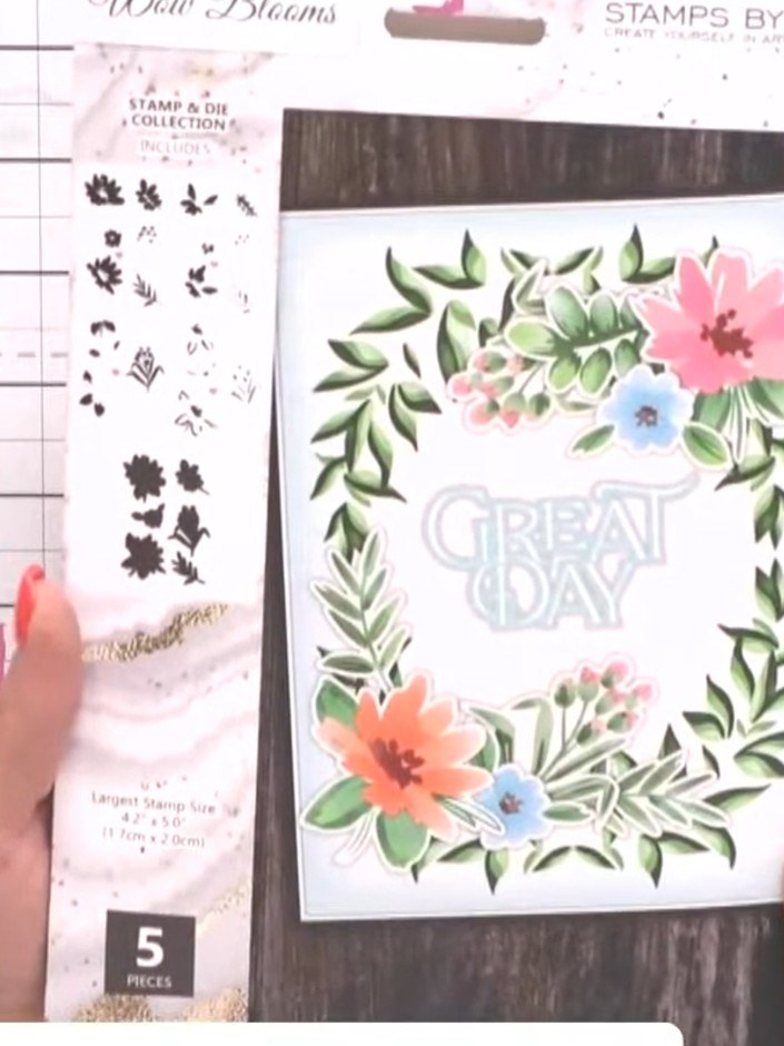 Karte mit Aquarell-Blumen aus Layering-Stempeln - the finished project