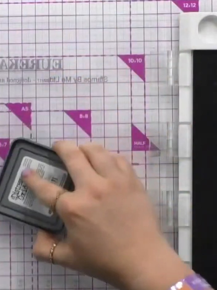 Step 1: Place your white multimedia paper on your craft mat. Select three distress oxide ink colours that will react w