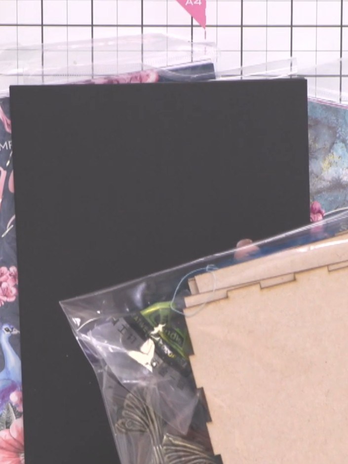 Step 1: Assemble the MDF box by gluing the four sides to the base piece, ensuring the riveted edges align correctly. H