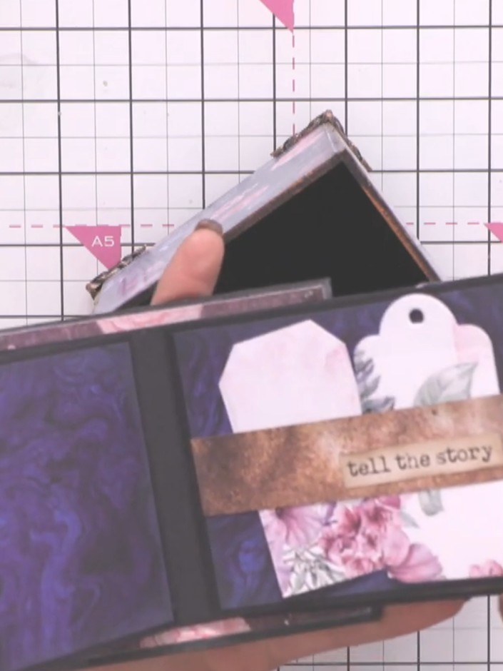 Album in a Box - Mini-Album mit verstecktem Scharnier - the finished project
