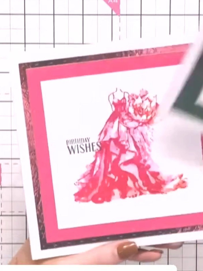 Step 5: Stamp or die-cut a sentiment such as 'Birthday Wishes' onto white cardstock. Position and adhere the sentiment
