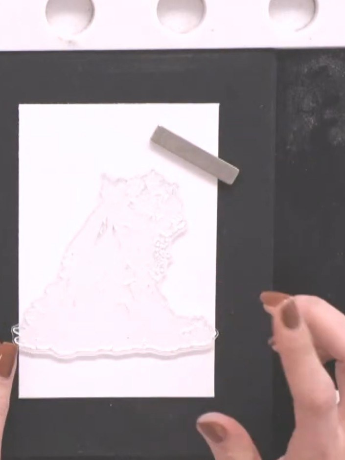 Step 4: Use a heat tool to completely dry the card. Hold the heat tool over the card until all moisture has evaporated