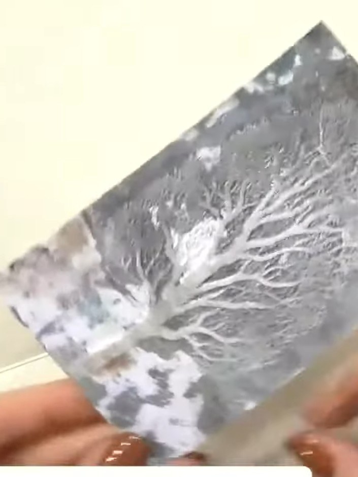 Step 3: Once the white embossing paste is dry, apply brown ink over the highlighted areas using a blending tool or spo