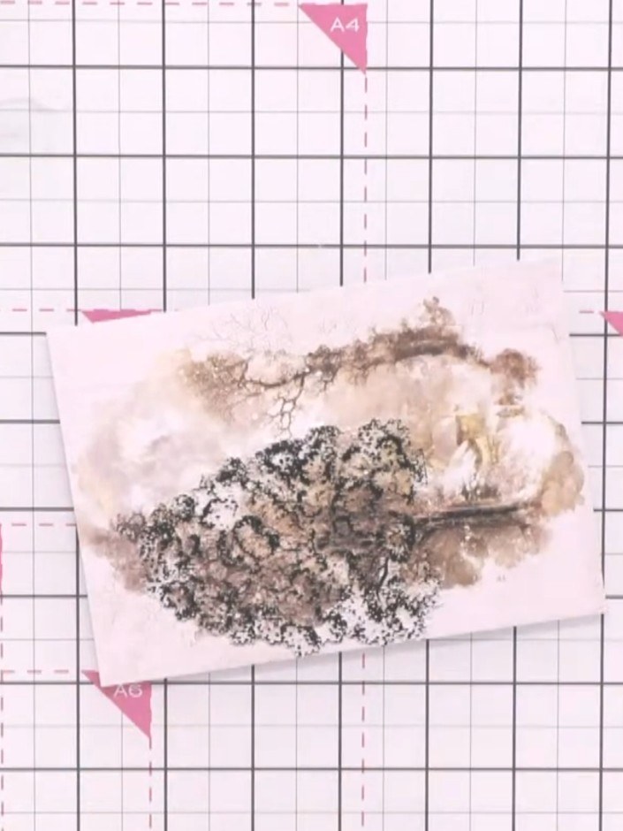 Step 4: Allow the stamped inks to dry slightly. Use a tissue to gently dab and push back any excess ink from the surfa