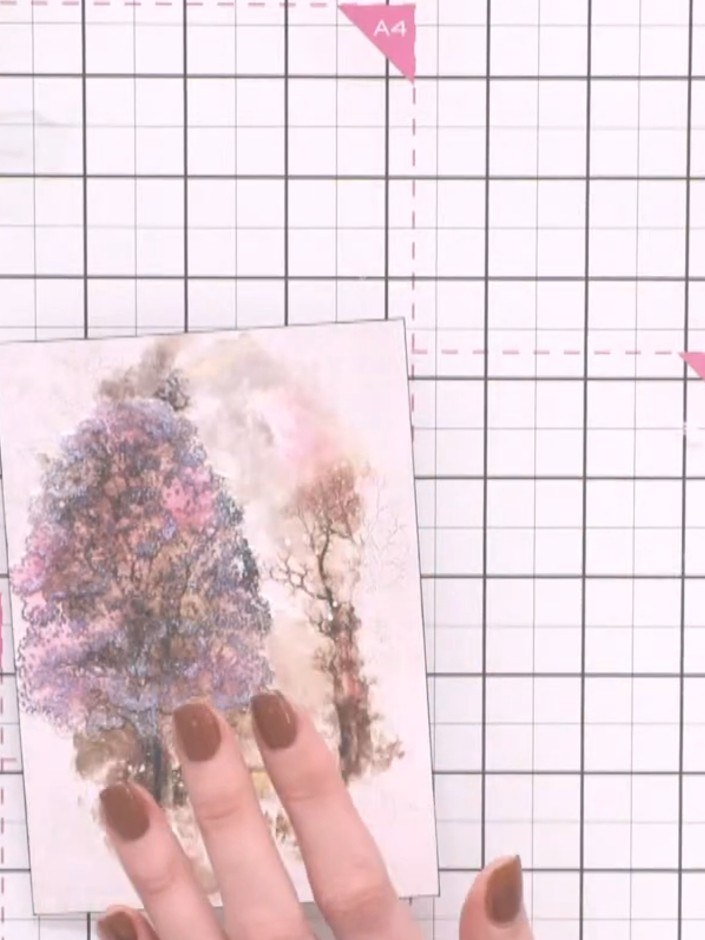 Step 9: Your layered ink tree design is now complete and can be used as a statement piece on its own. If desired, you 