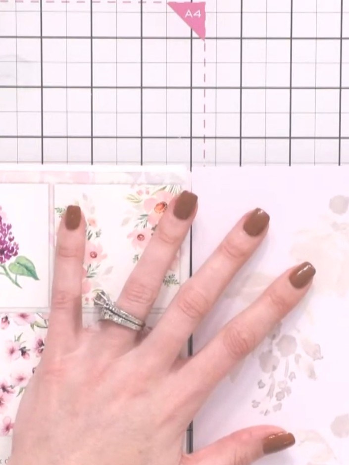 Step 2: Check the colour guide printed on the back of the paper pad to see which ink colours to use for each floral el