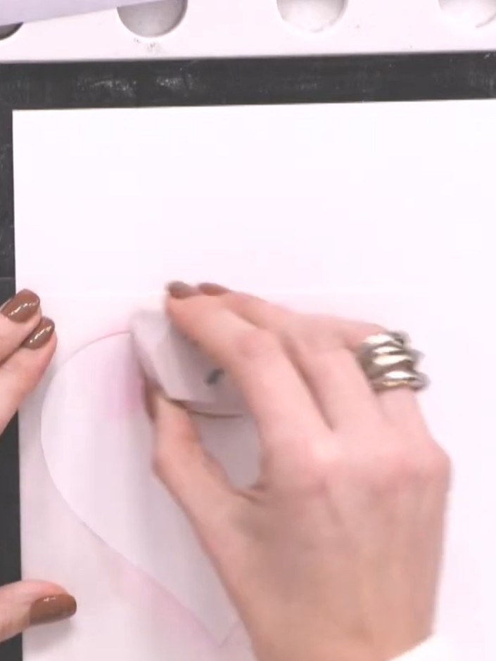 Step 7: Select a sentiment from the Celebrate You stamp set, such as 'Follow Your Heart'. Position and stamp it onto y
