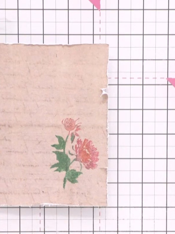 Vintage-Blumenkarte mit Lamination-Stempeln - the finished project