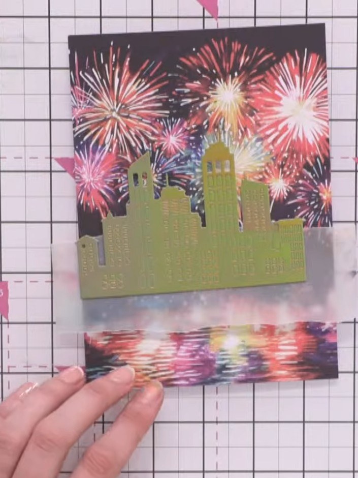 Step 2: Use an anti-static bag to wipe the vellum cityscape piece thoroughly to remove any fingerprints or moisture be