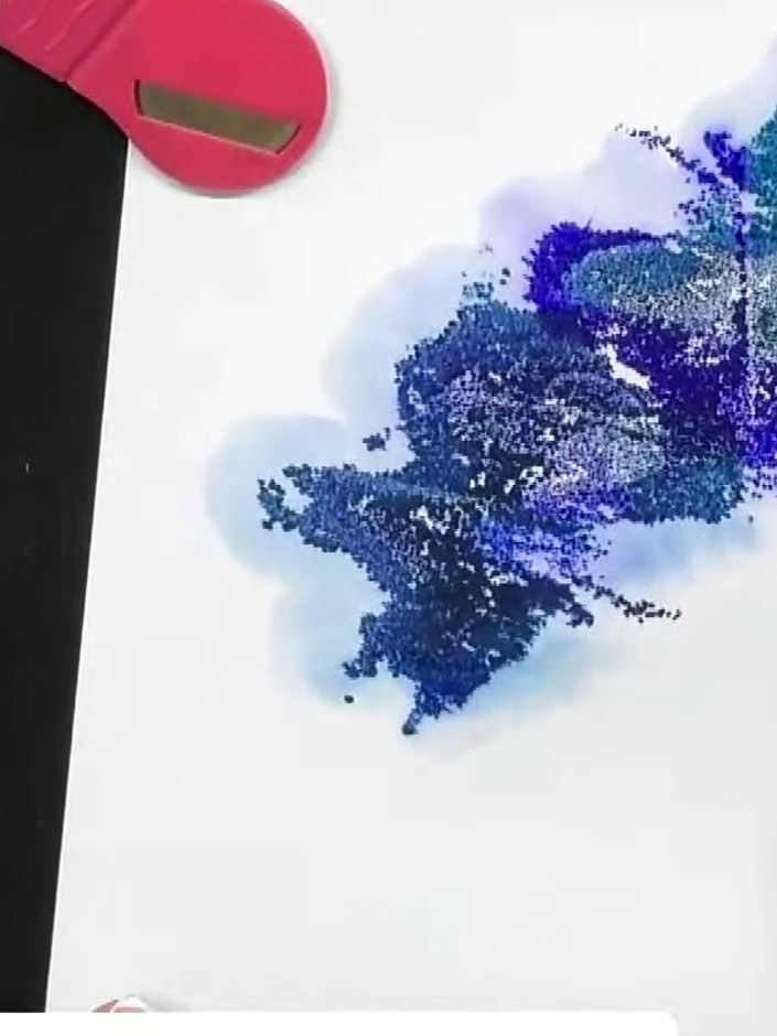 Step 6: Allow the inky background to dry completely before moving on to the next step. You can use a heat tool to spee