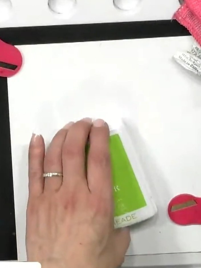 Step 7: Wipe your stamp clean using stamp cleaner between colour applications. This ensures colours remain vibrant and