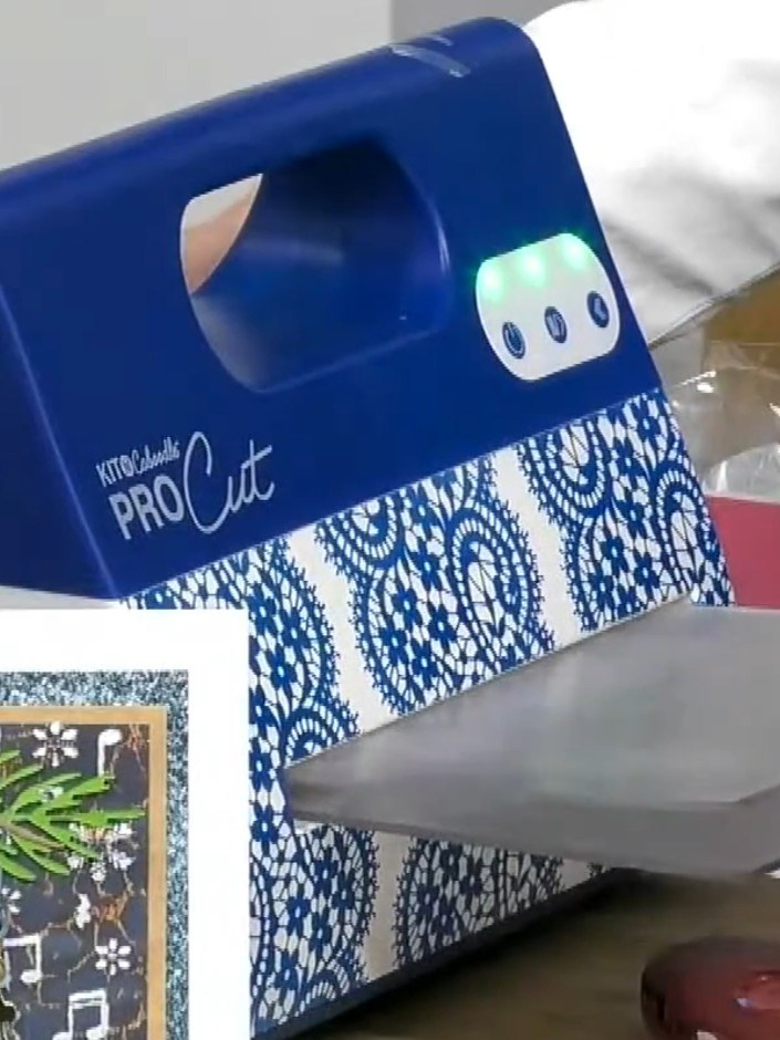Step 2: Place the embossing folder with your card inside into the die-cutting machine. Run the folder through the mach