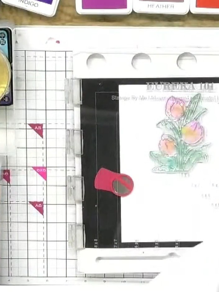 Step 7: Add your chosen sentiment to the card. Position it appropriately on the card front to complete your design.