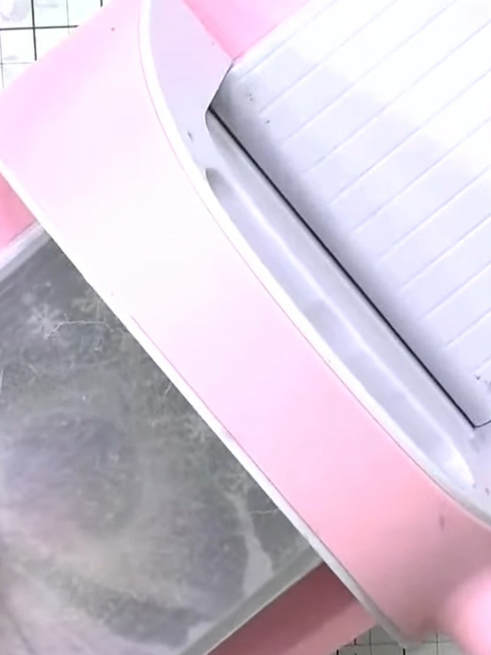 Step 2: Place your patterned paper inside the embossing folder and run it through your die-cutting machine to create t