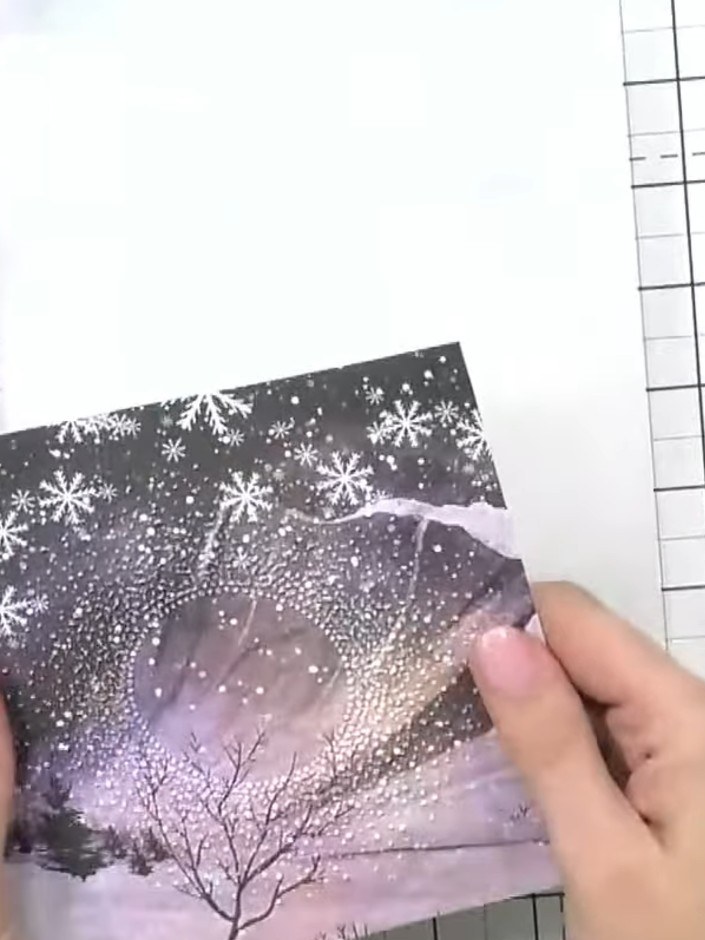 Step 3: Observe the embossed pattern on the patterned paper. Note that the embossing appears faint due to the existing